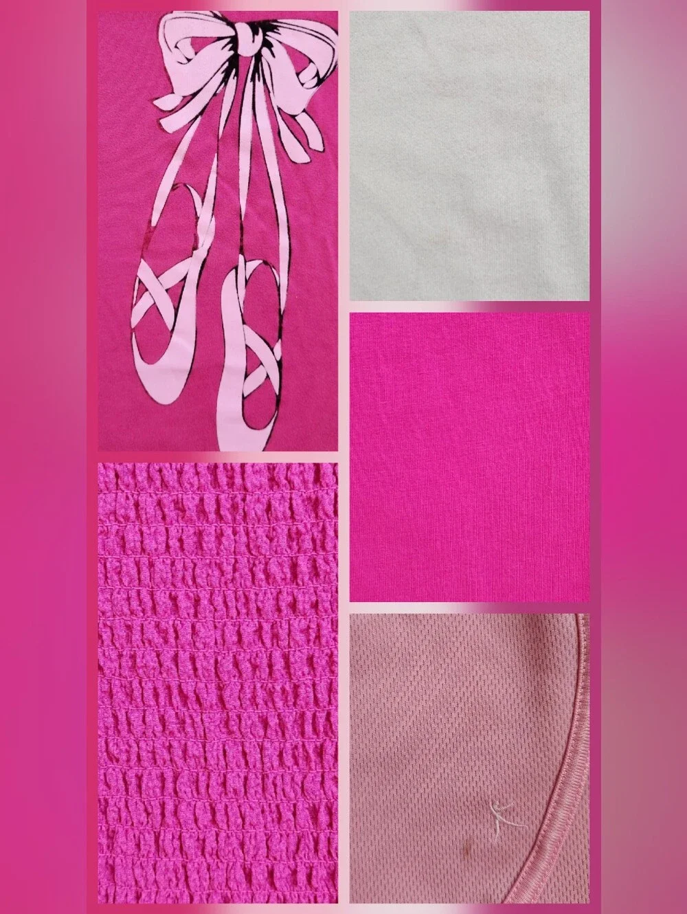Girls 6 Pink Ballet Dance Mix & Match Bundle | Cute, Sweet | 5 Pieces